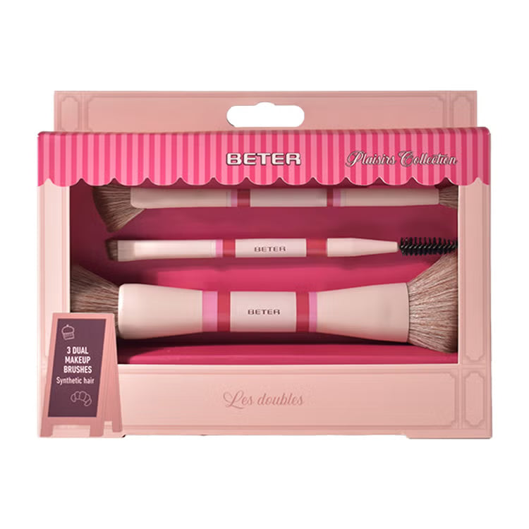 BETER Les Doubles Plaisirs Colection | 1UD Kit brochas maquillaje dobles