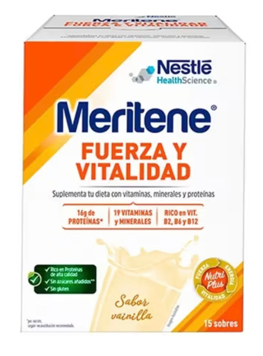 Meritene® FUERZA Y VITALIDAD - Batido vainilla 15 sobres