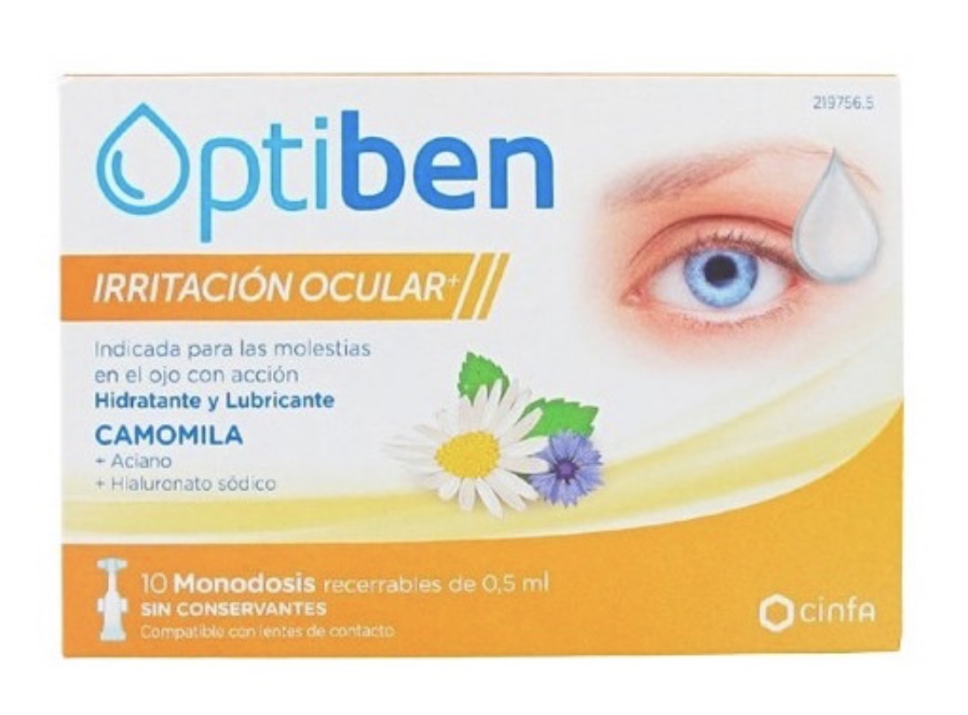 OPTIBEN IRRITACIÓN OCULAR 10 UND X 0,5 ML
