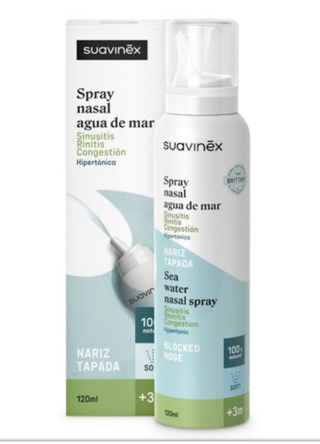 Suavinex Spray nasal bebé descongestionante agua de mar +3m