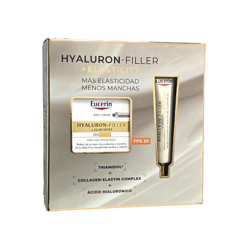 EUCERIN PACK HYALURON FILLER ELASTICITY CREMA DIA FPS30 50ML + HYALURON-FILLER CONTORNO DE OJOS 15ML