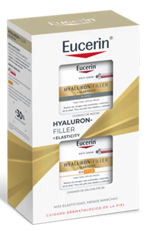 Eucerin Hyaluron-Filler + Elasticity Pack Día FPS 30 + Noche · 50 ml + 50 ml
