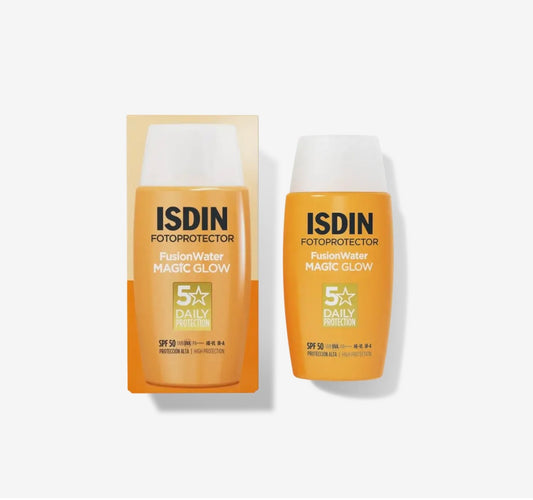 Isdin FOTOPROTECTOR Fusion Water MAGIC GLOW SPF 50 Protector solar facial de uso diario ultraligero con efecto Glow