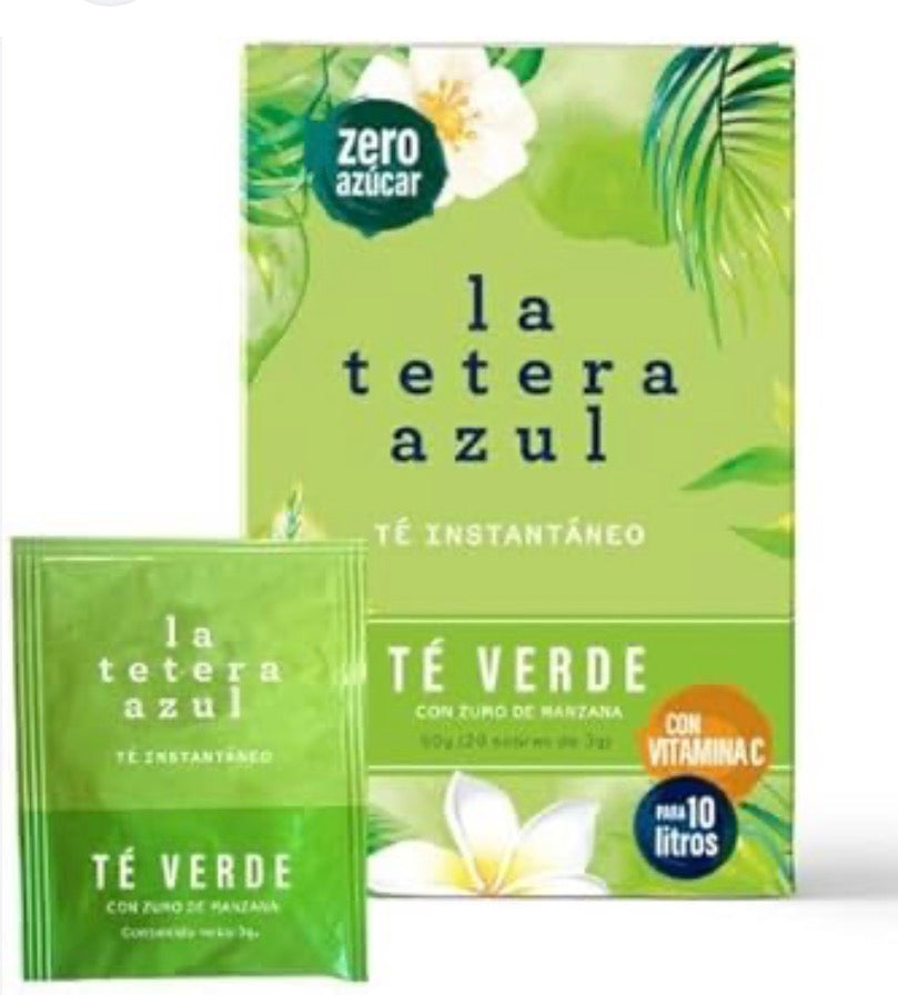 La tetera azul. Té Verde con Zumo de Manzana ·10 sobres