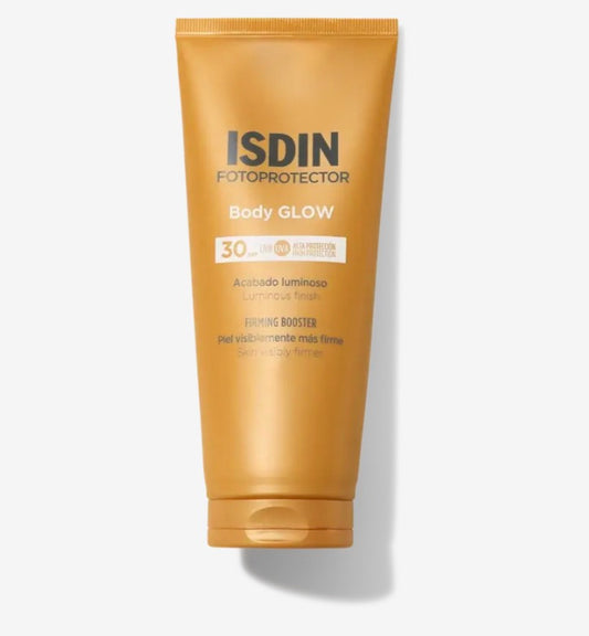 Isdin FOTOPROTECTOR Body Glow SPF 30
Protector solar corporal en loción con efecto glow