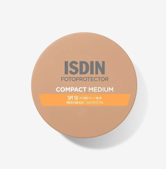 Isdin FOTOPROTECTOR
Compact Medium SPF 50
Protección solar facial con color