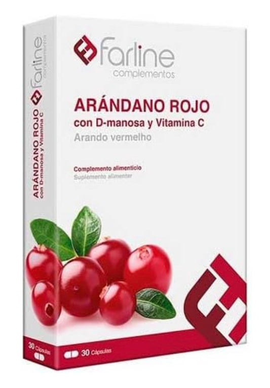 Farline Arándano Rojo con D-manosa y Vitamina C – 30 cápsulas