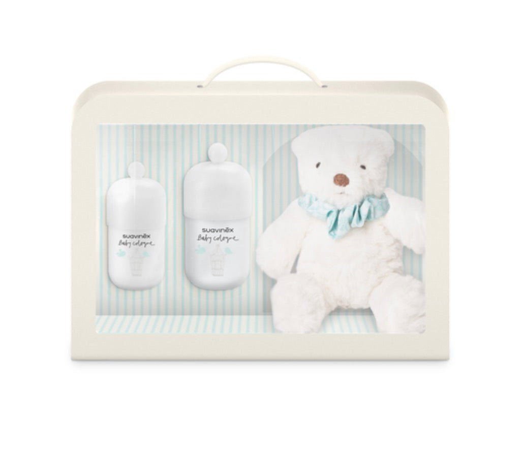 Set Premium Baby Cologne con Peluche y Maleta