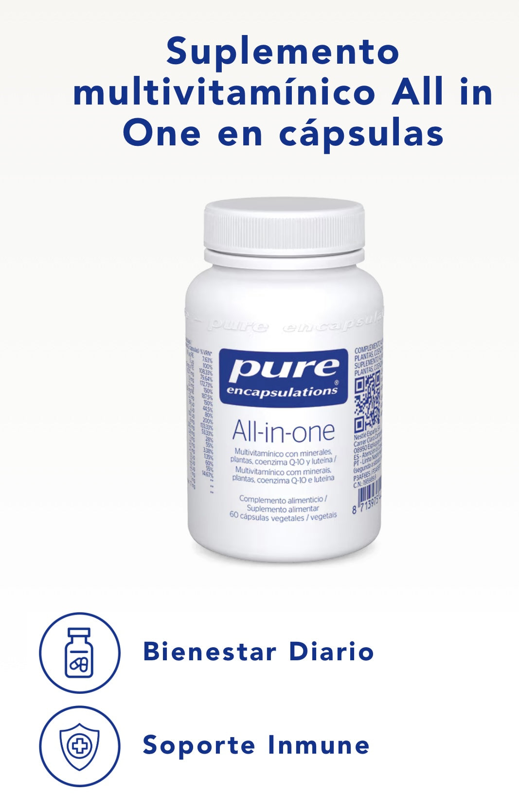 Pure Encapsulations All in
One 60 cápsulas