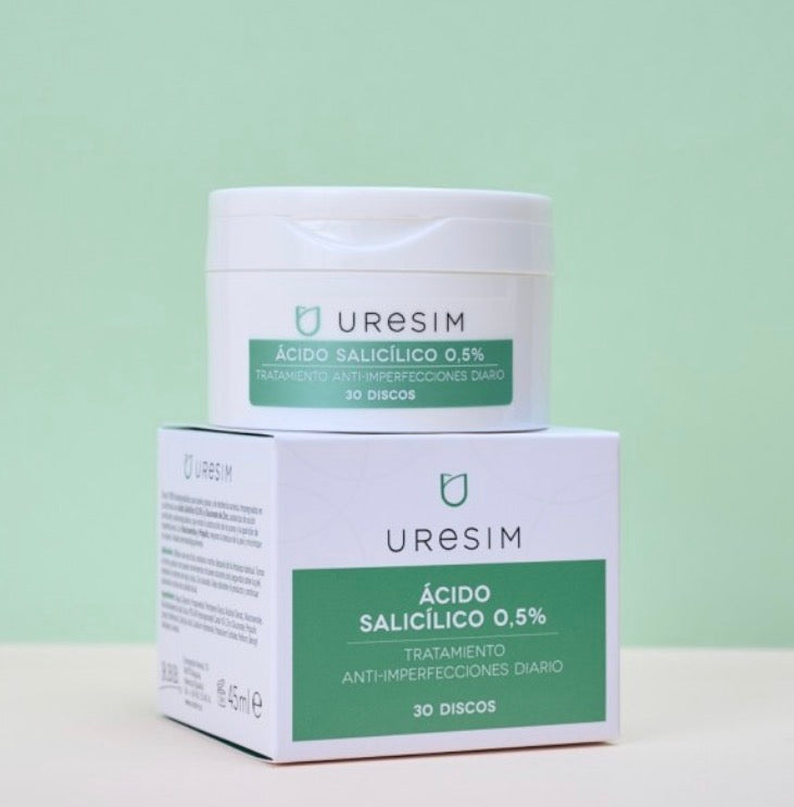 Uresim Acido Salicilico 0,5% Tratamiento Antiimperfecciones Diario, 30 discos impregnados