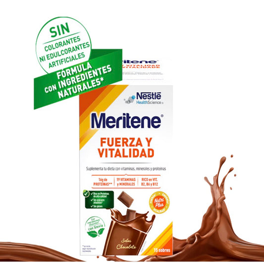 Meritene® FUERZA Y VITALIDAD - Batido chocolate 15 sobres