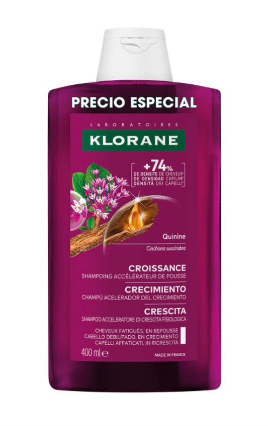 KLORANE
Champú Acelerador del Crecimiento con Adenosina y Quinina 400ml