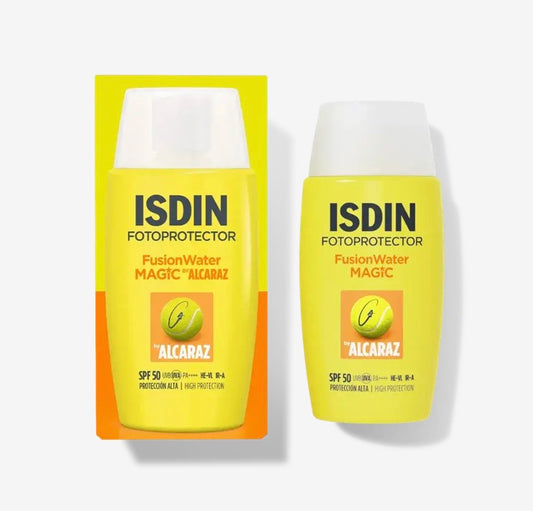 Isdin Fusion Water MAGIC by Alcaraz SPF 50
Protector solar facial de uso diario ideal para el deporte